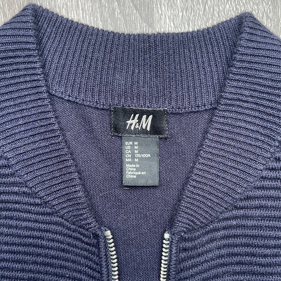 H&M Navy Cardigan with Zip - Picture 3 of 4